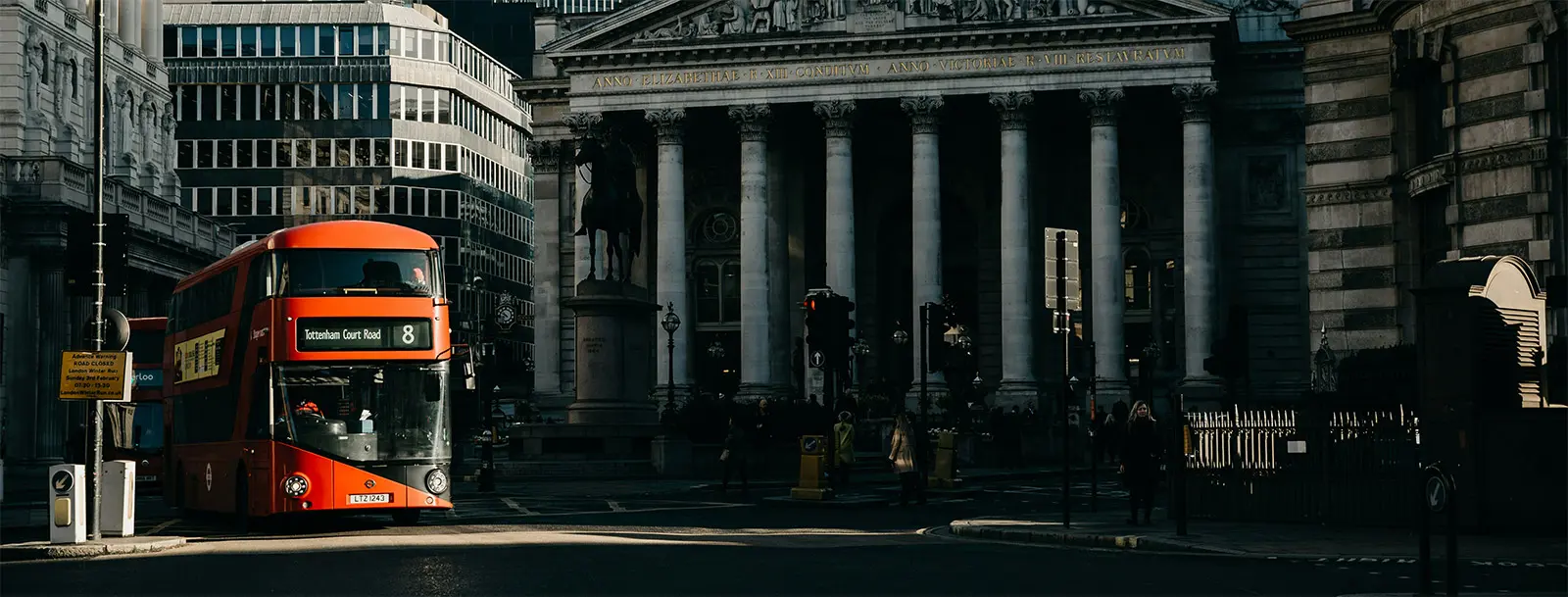 Modern office space with business technology